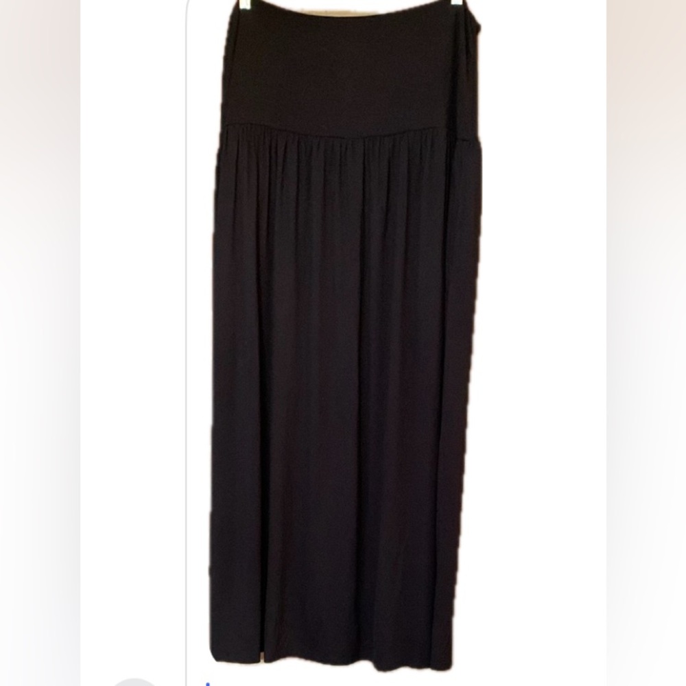 Simlu Black Jersey Maxi Yoga Waist Skirt